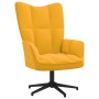 Silla de relajación con reposapiés terciopelo amarillo mostaza de , Sillones - Ref: Foro24-328113, Precio: 155,30 €, Descuent...