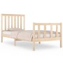 Solid pine wood bed frame 75x190 cm by , Beds and slatted bases - Ref: Foro24-3103868, Price: 98,91 €, Discount: %