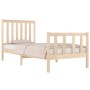 Solid pine wood bed frame 75x190 cm by , Beds and slatted bases - Ref: Foro24-3103868, Price: 98,91 €, Discount: %