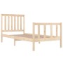 Estructura de cama madera maciza de pino 75x190 cm de , Camas y somieres - Ref: Foro24-3103868, Precio: 98,91 €, Descuento: %