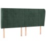 Cabecero con orejas de terciopelo verde oscuro 203x23x118/128cm de , Cabeceros y pies de cama - Ref: Foro24-3118025, Precio: ...