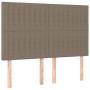 Cabecero con luces LED tela gris taupe 144x5x118/128 cm de , Cabeceros y pies de cama - Ref: Foro24-3122664, Precio: 118,28 €...