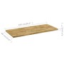 Rectangular solid oak wood table top 44 mm thick 100x60 cm by vidaXL, Table tops - Ref: Foro24-246000, Price: 187,50 €, Disco...