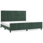 Dark green velvet bed frame with headboard 200x200 cm by , Beds and slatted bases - Ref: Foro24-3125778, Price: 271,97 €, Dis...