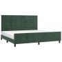 Estructura cama con cabecero terciopelo verde oscuro 200x200 cm de , Camas y somieres - Ref: Foro24-3125778, Precio: 271,97 €...