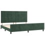 Dark green velvet bed frame with headboard 200x200 cm by , Beds and slatted bases - Ref: Foro24-3125778, Price: 271,97 €, Dis...