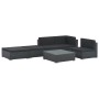 Set muebles de jardín 6 piezas y cojines ratán sintético negro de vidaXL, Conjuntos de jardín - Ref: Foro24-44595, Precio: 69...