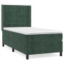 Cama box spring con colchón terciopelo verde oscuro 100x200 cm de , Camas y somieres - Ref: Foro24-3132666, Precio: 385,99 €,...