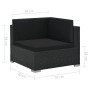 Set muebles de jardín 6 piezas y cojines ratán sintético negro de vidaXL, Conjuntos de jardín - Ref: Foro24-44595, Precio: 69...