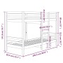 Etagenbett aus massivem Kiefernholz, 80 x 200 cm von , Betten und Lattenroste - Ref: Foro24-3139835, Preis: 331,99 €, Rabatt: %