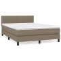 Cama box spring con colchón tela gris taupe 140x200 cm de , Camas y somieres - Ref: Foro24-3140221, Precio: 447,51 €, Descuen...