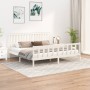 White pine wood bed frame with headboard 180x200cm by , Beds and slatted bases - Ref: Foro24-3188222, Price: 175,66 €, Discou...