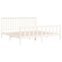 White pine wood bed frame with headboard 180x200cm by , Beds and slatted bases - Ref: Foro24-3188222, Price: 175,66 €, Discou...