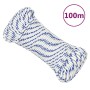 White polypropylene boat rope 3 mm 100 m by , Ropes and metal cords - Ref: Foro24-152271, Price: 12,40 €, Discount: %