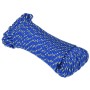 Blue polypropylene boat rope 3 mm 100 m by , Ropes and metal cords - Ref: Foro24-152430, Price: 13,90 €, Discount: %