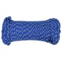 Blue polypropylene boat rope 3 mm 100 m by , Ropes and metal cords - Ref: Foro24-152430, Price: 13,90 €, Discount: %