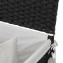 Cesto para ropa sucia con ruedas ratán negro 60x35x60,5 cm de , Cestas para ropa - Ref: Foro24-372042, Precio: 77,83 €, Descu...