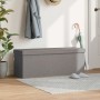 Light Gray Faux Linen Folding Storage Bench by , Benches for halls and storage - Ref: Foro24-374905, Price: 58,38 €, Discount: %