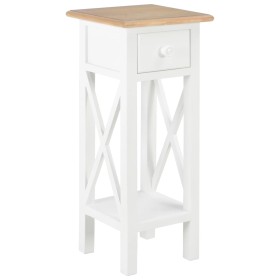 Mesa auxiliar de madera blanca 27x27x65,5 cm de vidaXL, Mesas auxiliares - Ref: Foro24-280057, Precio: 60,23 €, Descuento: %