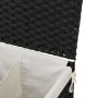 Dirty clothes basket 2 sections black synthetic rattan 53x35x57 cm by , Laundry baskets - Ref: Foro24-372037, Price: 69,79 €,...