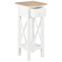 Mesa auxiliar de madera blanca 27x27x65,5 cm de vidaXL, Mesas auxiliares - Ref: Foro24-280057, Precio: 60,23 €, Descuento: %