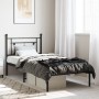 Estructura de cama con cabecero metal negro 90x190 cm de , Camas y somieres - Ref: Foro24-374331, Precio: 60,15 €, Descuento: %