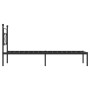 Bed frame with black metal headboard 100x190 cm by , Beds and slatted bases - Ref: Foro24-374333, Price: 66,83 €, Discount: %