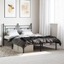 Estructura de cama con cabecero metal negro 135x190 cm de , Camas y somieres - Ref: Foro24-374338, Precio: 96,20 €, Descuento: %