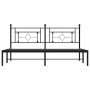 Bed frame with black metal headboard 183x213 cm by , Beds and slatted bases - Ref: Foro24-374344, Price: 95,99 €, Discount: %