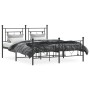 Black metal headboard and footboard bed frame 150x200 cm by , Beds and slatted bases - Ref: Foro24-374359, Price: 118,24 €, D...