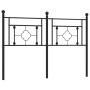 Black metal headboard 135 cm by , Headboards and footboards - Ref: Foro24-374371, Price: 39,98 €, Discount: %