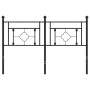 Black metal headboard 135 cm by , Headboards and footboards - Ref: Foro24-374371, Price: 39,98 €, Discount: %