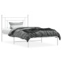 Estructura de cama de metal con cabecero blanco 107x203 cm de , Camas y somieres - Ref: Foro24-374384, Precio: 71,70 €, Descu...