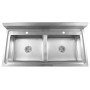 Stainless steel double sink for kitchen by vidaXL, Sinks - Ref: Foro24-144291, Price: 230,69 €, Discount: %