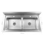 Stainless steel double sink for kitchen by vidaXL, Sinks - Ref: Foro24-144291, Price: 230,69 €, Discount: %