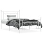 Metal bed frame with headboard and footboard white 107x203 cm by , Beds and slatted bases - Ref: Foro24-374402, Price: 82,13 ...