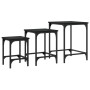 Stapelbare Couchtische, 3 Stück, schwarzes Holzwerkstoff von , Couchtisch - Ref: Foro24-838928, Preis: 40,03 €, Rabatt: %