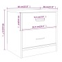 Nachttisch aus braunem Eichenfurnier 40x30x40 cm von vidaXL, Nachttische - Ref: Foro24-815409, Preis: 35,51 €, Rabatt: %