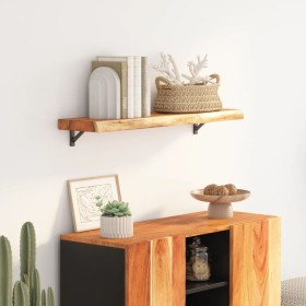 Rectangular wall shelf acacia wood live edge 80x30x2.5 cm by , Shelves and shelves - Ref: Foro24-370238, Price: 40,70 €, Disc...