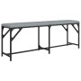 Steel and light gray fabric dining bench 124x32x45 cm by , Dining and kitchen benches - Ref: Foro24-835221, Price: 56,97 €, D...