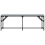 Banco de comedor acero y tela gris claro 124x32x45 cm de , Bancos de comedor y cocina - Ref: Foro24-835221, Precio: 56,97 €, ...