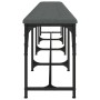 Banco de comedor acero y tela gris oscuro 248x32x45 cm de , Bancos de comedor y cocina - Ref: Foro24-835228, Precio: 100,26 €...