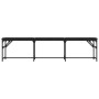 Steel and black synthetic leather dining bench 186x32x45 cm by , Dining and kitchen benches - Ref: Foro24-835223, Price: 80,2...