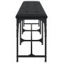 Banco de comedor acero y cuero sintético negro 186x32x45 cm de , Bancos de comedor y cocina - Ref: Foro24-835223, Precio: 80,...