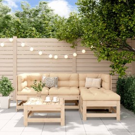 Garden sofa set 5 pieces solid pine wood by , Garden sets - Ref: Foro24-3186172, Price: 260,99 €, Discount: %