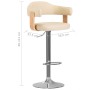 Küchenhocker 2 Stück Kunstleder gebogenes Holz creme von , Küchenhocker - Ref: Foro24-327337, Preis: 204,04 €, Rabatt: %