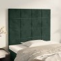 Headboards 2 units of dark green velvet 100x5x78/88 cm by , Headboards and footboards - Ref: Foro24-3116377, Price: 67,80 €, ...