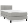 Box spring bed with light gray fabric mattress 80x200 cm by , Beds and slatted bases - Ref: Foro24-3140169, Price: 268,86 €, ...