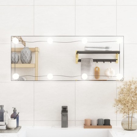 Rectangular wall mirror with glass LED lights 30x80 cm by , Mirrors - Ref: Foro24-3189150, Price: 38,61 €, Discount: %