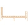 Single bed frame with solid wood headboard by , Beds and slatted bases - Ref: Foro24-3194206, Price: 100,33 €, Discount: %